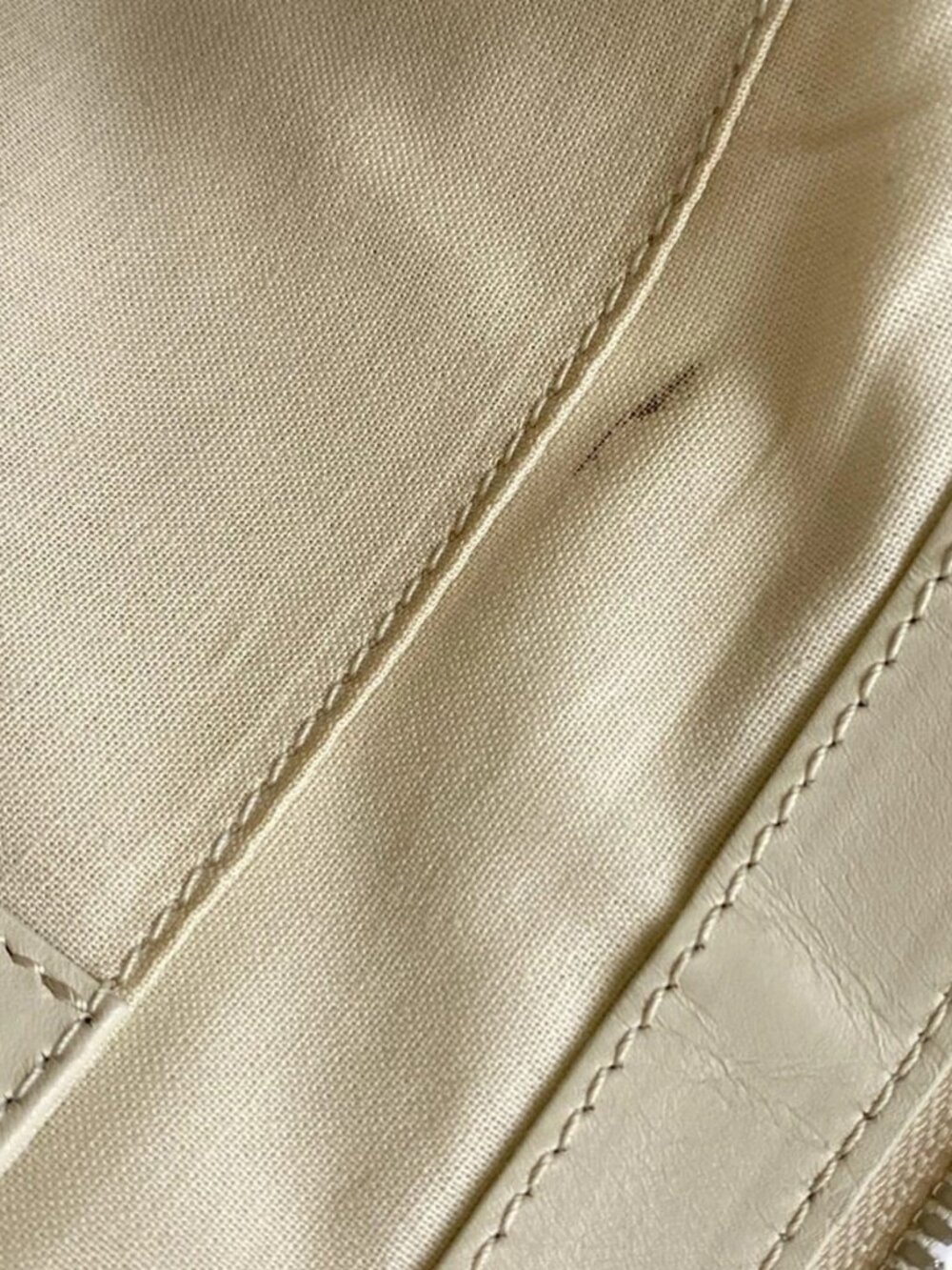 BALENCIAGA Navy Clip M 420407 Yellow White Cream Canvas Leather Clutch Bag - Picture 12 of 14